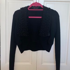 BCBG Black Cropped Cardigan